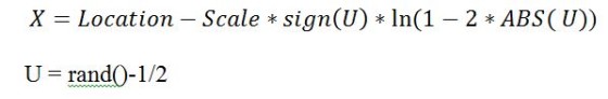 Laplace-random variable